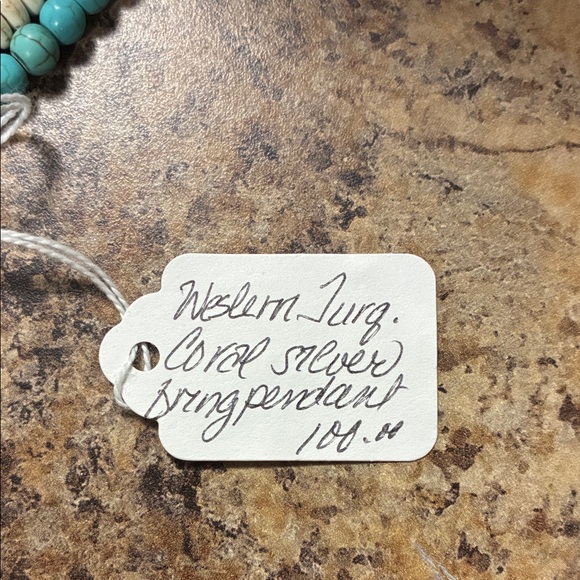 Bohemian Turquoise and Red Beaded Necklace - Picture 4 of 4